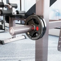 SPORTNOW Set Gewichtsscheiben 2x2.5 kg con Foro da 5 cm e 3 Impugnature, Stahl mit Kunststoffüberzug, Schwarz(m-5)