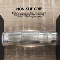 HOMCOM Hantla Hexagon, 35 kg, żeliwna hantla z antypoślizgowym uchwytem, czarno-srebrna(m-5)