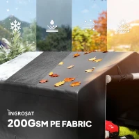 Outsunny Magazie de grădină portabilă, cort pentru biciclete, ușă rulabilă cu fermoar, cadru metalic, depozitare versatilă, gri închis(m-6)