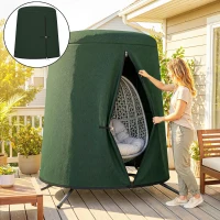 Outsunny 196 x 230 cm Hanging Egg Chair Protective Cover - Green(m-7)