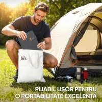 HOMCOM Încărcător Solar 36W Pliabil cu Port Tip-C, Impermeabil IP67 din ETFE, Gri(m-6)