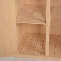 Outsunny Wooden Small Shed, Garden Storage Shed with Shelves and Bolt Latch, 75L x 56W x115H cm, Natural(m-13)