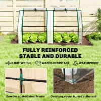 Outsunny Szklarnia z oknem na zamek błyskawiczny, odporna na zimę, folia ze stalową konstrukcją 180 x 90 x 90 cm, przezroczysta(m-5)