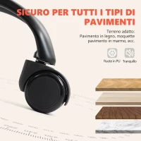 HOMCOM Sedia da Ufficio Massaggiante e Riscaldata, Reclinabile 135° con Poggiapiedi in Pelle PU, Grigio Chiaro(m-9)