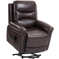 HOMCOM Power Lift Recliner Chair with Vibration Massage, Heat, USB - Brown(m-1)