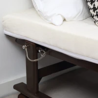 HOMCOM Folding Bed with Mattress, Single Guest Bed, Portable Fold Bed with Adjustable Backrest, White(m-12)