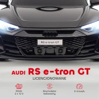 Samochód dziecięcy HOMCOM, samochód elektryczny, z licencją AUDIO, z pasem bezpieczeństwa, pilot zdalnego sterowania, światło, czarny, 103 x 58 x 41cm(m-4)