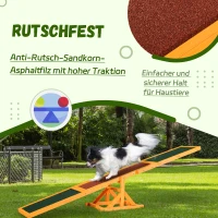 PawHut Hundewippe für Agility Training, rutschfest, bis 50 kg belastbar, 180 x 30 x 30 cm(m-5)
