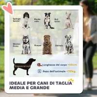 PawHut Passeggino per Cani Pieghevole con Ingressi a Cerniera e Finestre a Rete, 112x65x100 cm, Grigio Scuro e Nero(m-4)