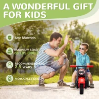 AIYAPLAY Kids Ride On Car, Foot To Floor Sliding Baby Car, Push Along Car with Music, Bubble, for Toddler from 2 to 5 Years Old - Red(m-6)