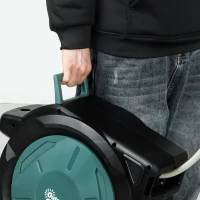 Outsunny Derulator Furtun Udare Montat pe Perete 30 m x Ø 15 mm Derulator Automat de Furtun Retractabil verde(m-5)