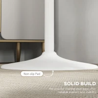 HOMCOM stół barowy, wysoki, Ø60 x 102 cm, okrągły stolik na przyjęcia, stolik do salonu i jadalni, stalowy, biały(m-6)