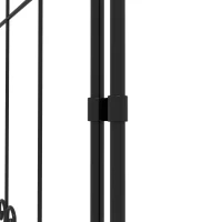 Outsunny Conjunto de 2 treliças de jardim, suporte para plantas trepadeiras em metal, 50L x 181H cm, preto(m-5)