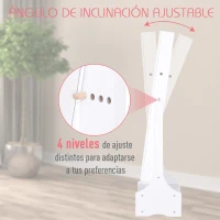 HOMCOM Espelho de joalheiro Armário de joias de pé com luzes LED Gavetas de bloqueio Espelho e dobradiça interior para comédicos 45x36x150cm(m-4)
