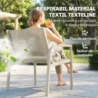 Outsunny Set Canapea de Exterior cu 2 Fotolii, Verde(m-5)