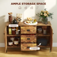 HOMCOM Modern Rustic Brown Sideboard(m-4)