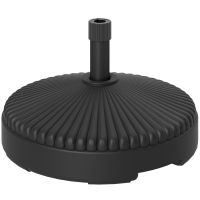 Outsunny Base de Guarda-sol Redonda Suporte para Guarda-sol em HDPE Preenchível com Água/Areia para Terraço Piscina Pátio Ø55x30 cm Preto