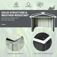 Outsunny Metalowy schowek na robota koszącego, nierdzewny, 87 x 103 x 66 cm, ciemnoszary(m-4)