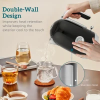 HOMCOM Retro Toaster and Kettle Set - Black(m-5)