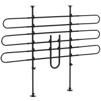 PawHut Grilă de separare pentru mașină pentru câine reglabilă, lățime : 87-135 cm, înălțime : 85-120 cm, barieră de siguranță universală din oțel, pentru portbagajul mașinii pentru câine, negru(m-1)