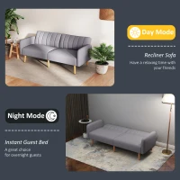 Sofa rozkładane 2-osobowe, szare, 173 x 75 x 73 cm(m-7)