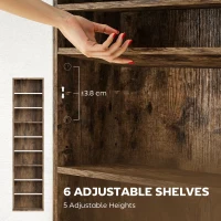 HOMCOM 260 Narrow CD Storage Unit - Rustic Brown(m-5)