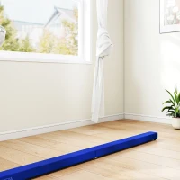 SPORTNOW Poutre gymnastique pliable 210 cm en velours, poutre d'équilibre avec fond antidérapant, pour adolescents et adultes, bleu(m-8)