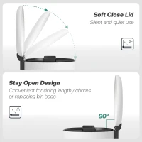 Kosz na śmieci 30L, pedał, metalowy, kremowy, z pokrywą(m-5)