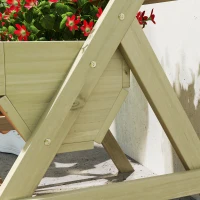 Outsunny Vertikales Hochbeet mit 3 Etagen Vertikalbeet aus Holz Blumenkasten mit 3 Pflanzkästen Ablauflöchern Grün(m-8)