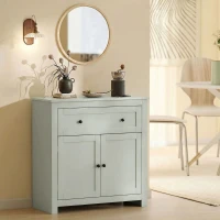 HOMCOM Sideboard Storage Cabinet, Modern Kitchen Cupboard with Adjustable Shelf, Drawer and Double Doors, Green(m-9)