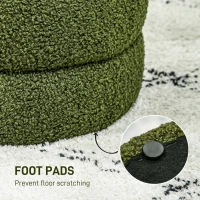 HOMCOM Hoker Okrągły, Podnóżek z Poduszką, Komfortowy(m-5)