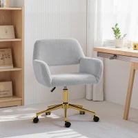 HOMCOM Faux Fur Rabbit Chair - Grey(m-2)