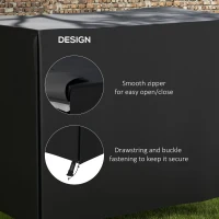 Outsunny Hoes voor tuinschommel beschermhoes waterdicht afdekkap Oxford groen(m-6)