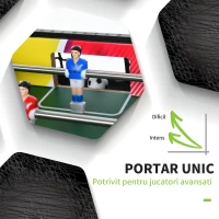 HOMCOM Masa de Fotbal cu 2 Tabele de Scor, din Lemn, Oțel Inoxidabil și Plastic, 86,5x43,5x63 cm, Multicolor(m-4)