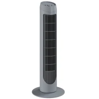 HOMCOM Tower Fan for Bedroom Cooling, 75cm Electric 70° Oscillating with 3 Speed Settings, Standing Floor Fan, Grey(m-1)