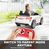 HOMCOM Elektroauto dla dzieci 12V, zdalne sterowanie, biały(m-5)