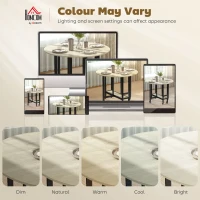 HOMCOM Składany stół, stół z funkcją składania i otwartą półką, mobilny stół kuchenny do jadalni, małych przestrzeni, naturalny(m-7)