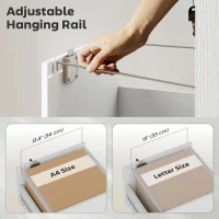 HOMCOM Three Drawer Wood-Effect Filing Cabinet - White(m-5)