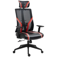 Vinsetto Fauteuil de bureau style gaming pivotant dossier hauteur réglable 67 x 62 x 122-130 cm noir et rouge(m-11)