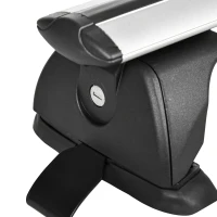 HOMCOM 2 barres de toit de voiture verrouillables 4 clés fournies alliage d'aluminium 123,6 x 15 x 15 cm - charge max. 100 kg - argenté et noir(m-8)