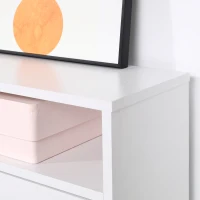 HOMCOM Narrow Shoe Cabinet with 3 Flip Doors, 14-18 Pairs Shoe Cupboard with Open Shelf for Slim Hallway and Entryway, 24 x 60 x 132 cm, White(m-8)