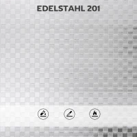 HOMCOM Rolwagen, keukenwagen met 4 lagen, verstelbare planken en handgrepen, voor woonkamer en keuken, zilver, 60 x 35 x 100 cm(m-7)