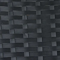 Outsunny Table de jardin demi cercle - table de balcon demi lune - dim. 100L x 50l x 74H cm résine tressée 4 fils imitation rotin noir(m-9)