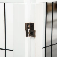 PawHut Gard de separare pentru câini, grilă freestanding cu picioare 185 x 71 cm, lemn, 3 panouri, pentru scări, uși, bucătărie, hol, alb(m-3)