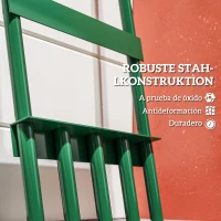 Outsunny Aireador de Césped Manual con 5 Púas Huecas Mango Antideslizante Herramienta de Perforación de Césped Verde Oscuro(m-5)