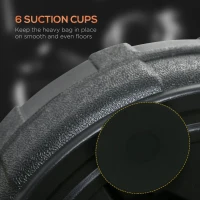 SPORTNOW Punching Ball de Podea cu Bază Reumplută și Ventuze, Înălțime Reglabilă 145-180 cm, Negru(m-6)