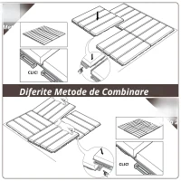 Outsunny Set gresie pentru Terasa 30x30x2cm, 0.81 mq, Maro(m-5)
