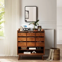 HOMCOM Rectangular Wall Mirror with HD Glass - Black(m-8)