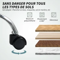 HOMCOM Scaun de birou cu masaj și încălzire scaun de birou cu înălțime reglabilă spătar înclinat 66x60x113-121cm gri(m-4)