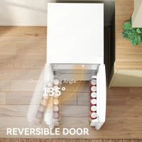 HOMCOM 88L Under Counter Fridge Freezer, Small Refrigerator with 5-Setting, 3 Star Freezer Rating, White(m-6)